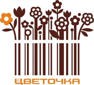 Логотип магазина цветов "Цветочка"