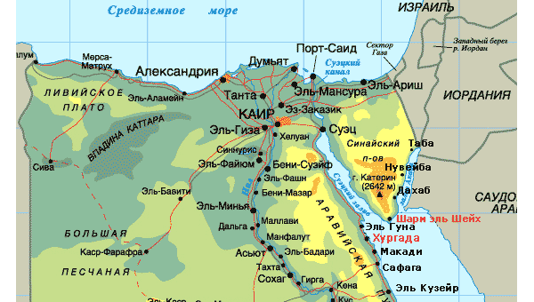 Карта климата египта