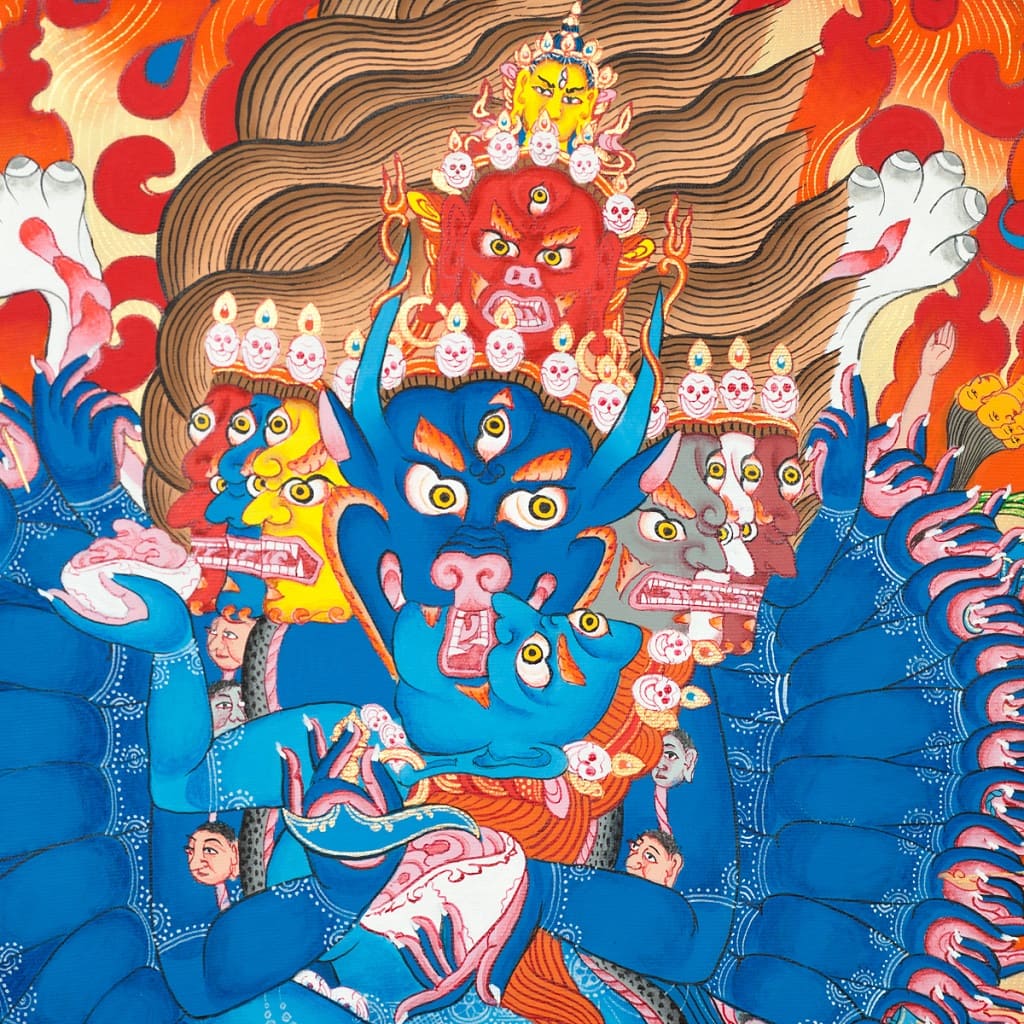 Индуистский бог Яма с лицом быка и верёвкой вместо руки - персонаж песни БГ Терапевт