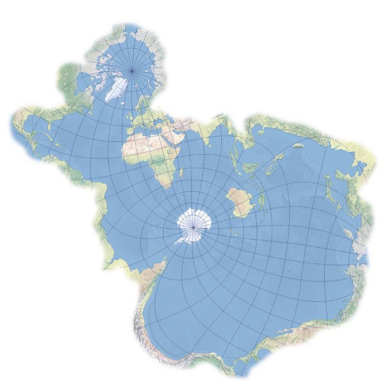 Карта мира с точки зрения рыб