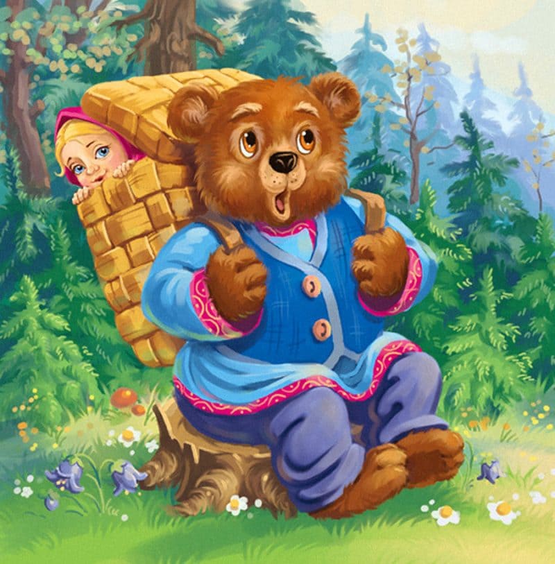 Иллюстрация к сказке Маша и медведь. Причём здесь одноимённая песня Бориса Гребенщикова